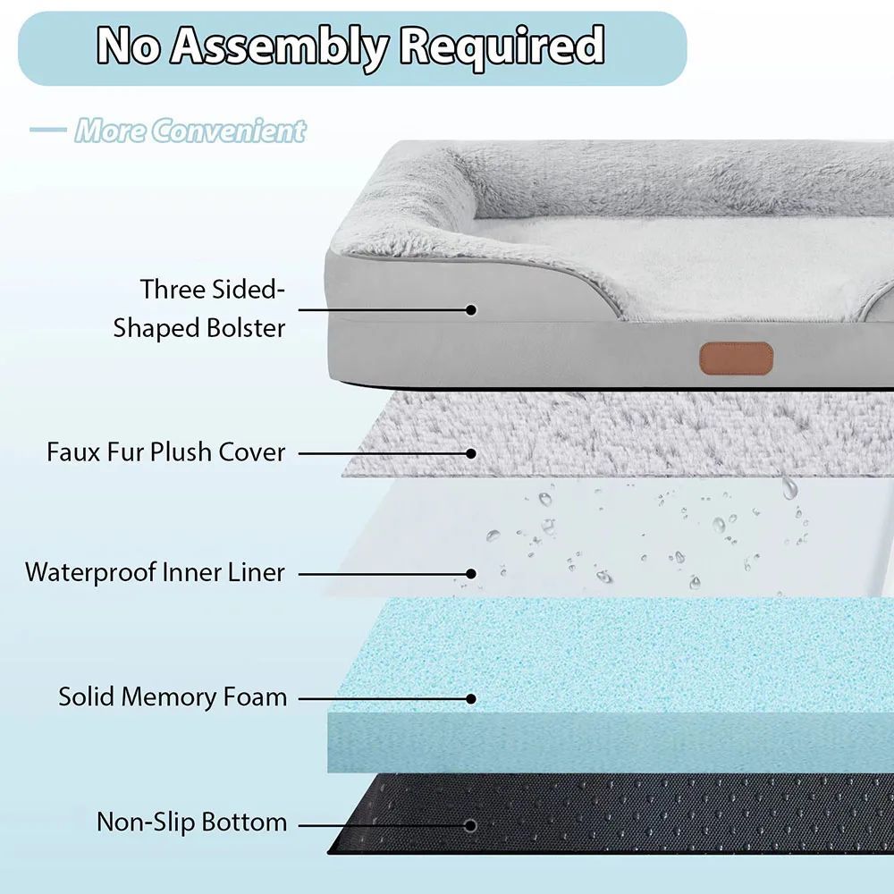 Waterproof Memory Foam Dog Bed