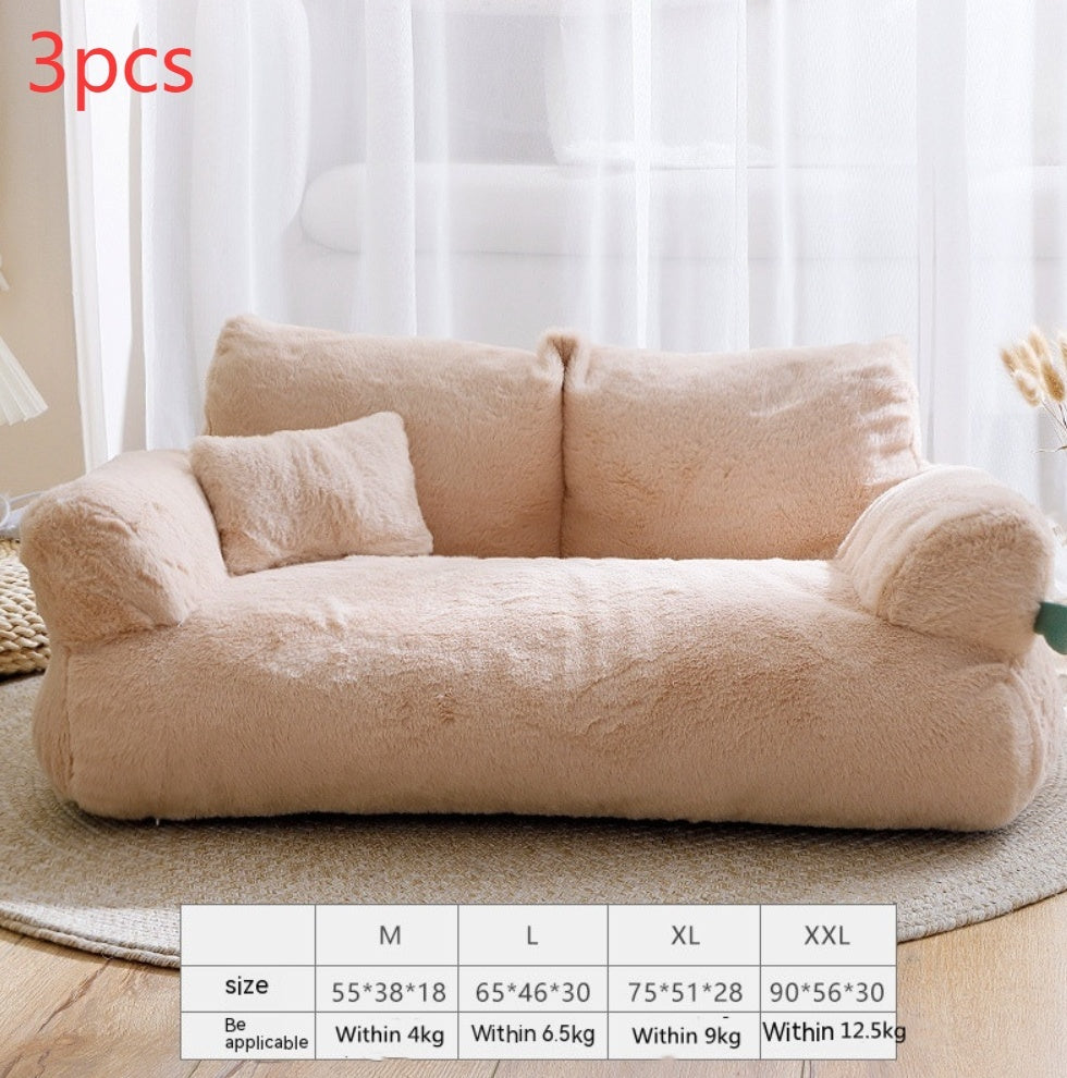 Flannel Warm Sofa Pet Kennel