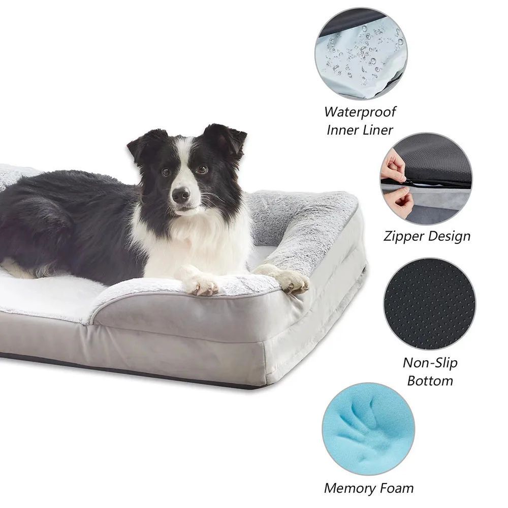 Waterproof Memory Foam Dog Bed