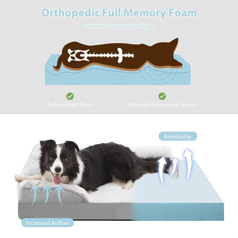 Waterproof Memory Foam Dog Bed